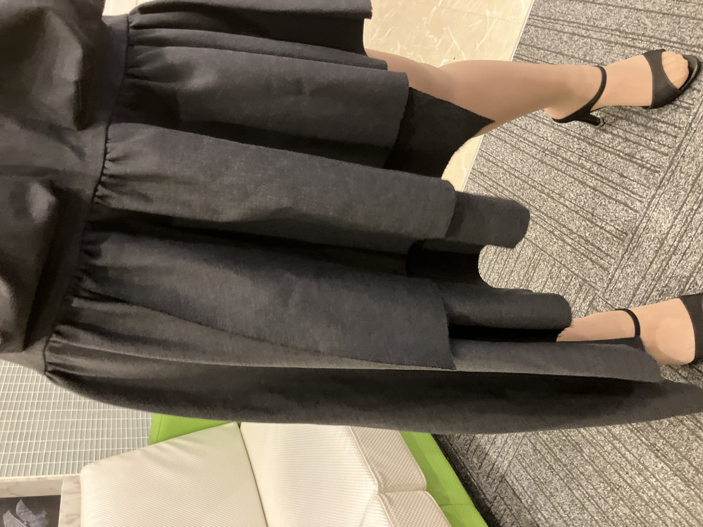 MARIGOLD SHADOWS Skirt S size Asymmetrical Avant-garde Black