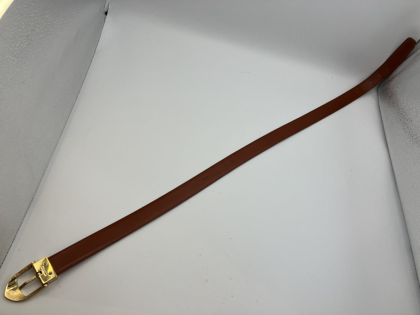 LOUIS VUITTON Epi Brown Leather Belt Gold Buckle Size 110/44 Date Code CT1908 France