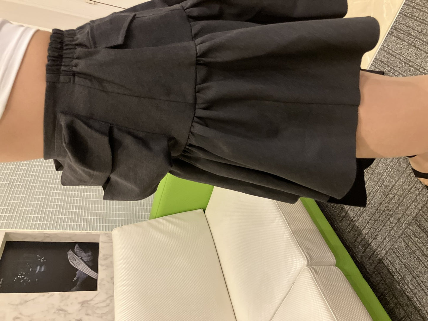 MARIGOLD SHADOWS Skirt S size Asymmetrical Avant-garde Black