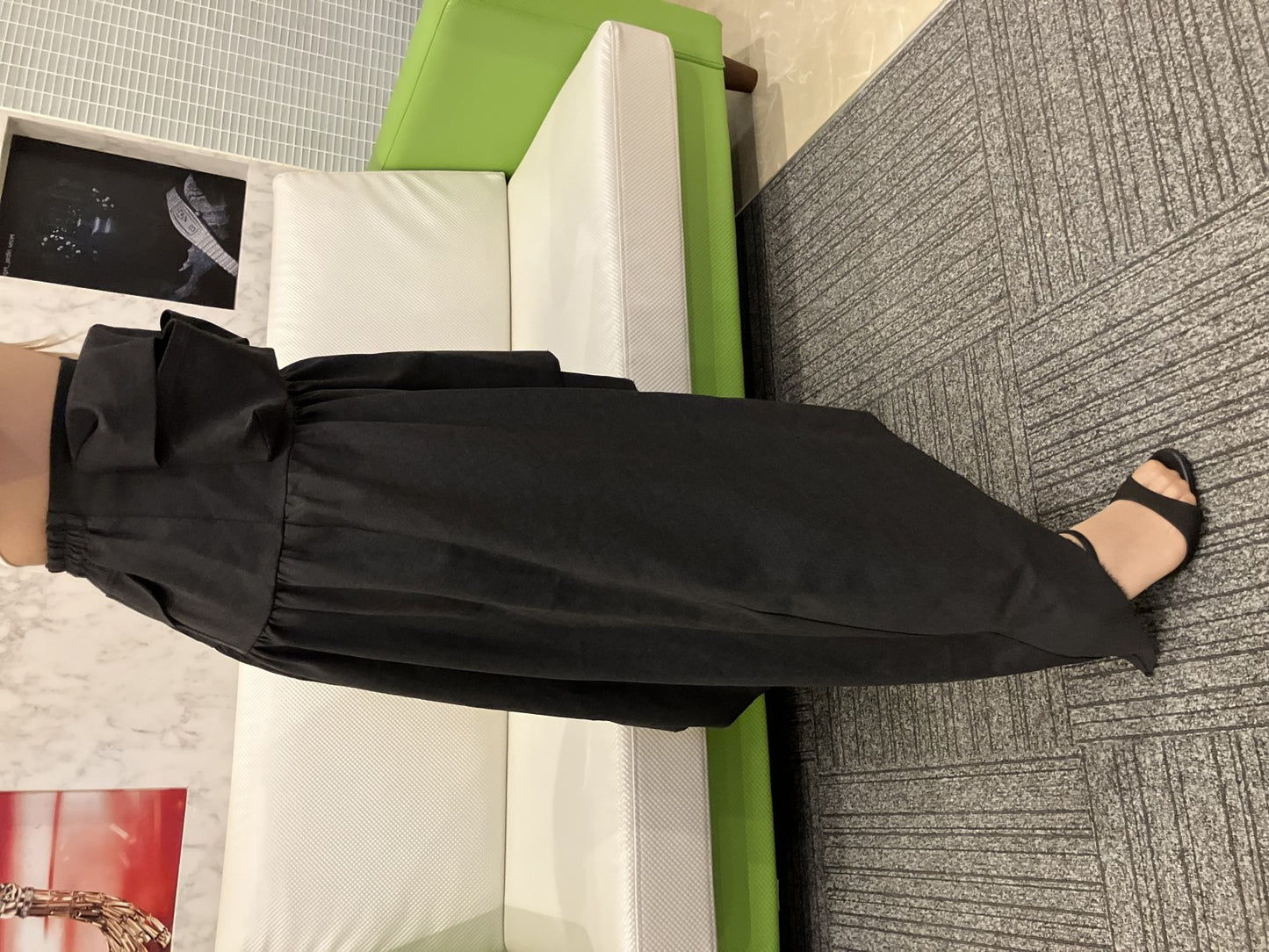 MARIGOLD SHADOWS Skirt S size Asymmetrical Avant-garde Black