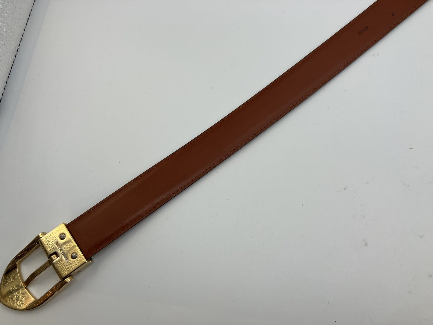 LOUIS VUITTON Epi Brown Leather Belt Gold Buckle Size 110/44 Date Code CT1908 France