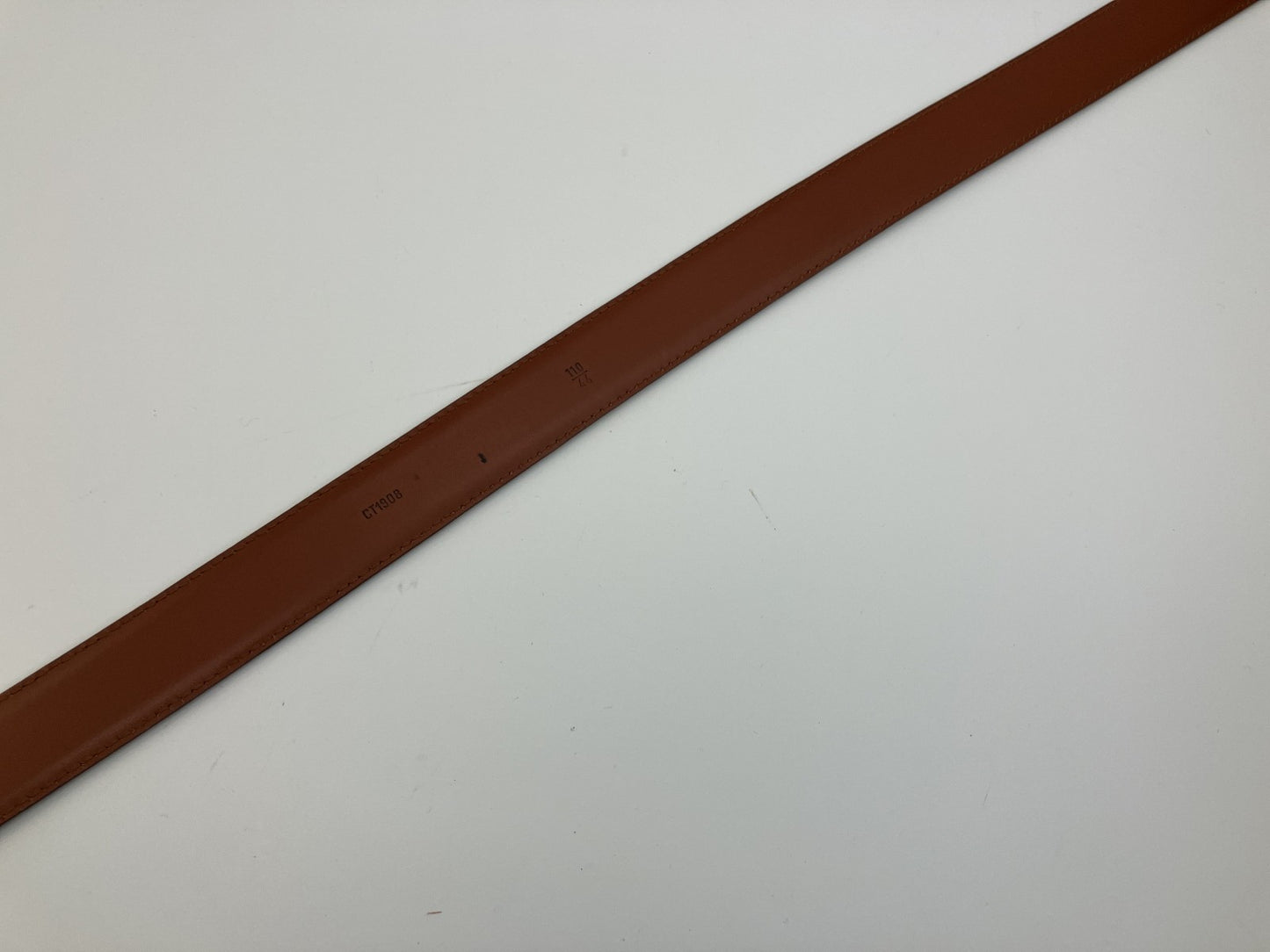 LOUIS VUITTON Epi Brown Leather Belt Gold Buckle Size 110/44 Date Code CT1908 France