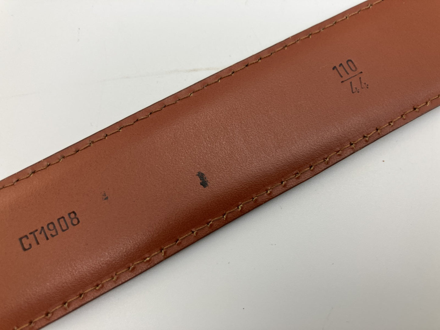 LOUIS VUITTON Epi Brown Leather Belt Gold Buckle Size 110/44 Date Code CT1908 France