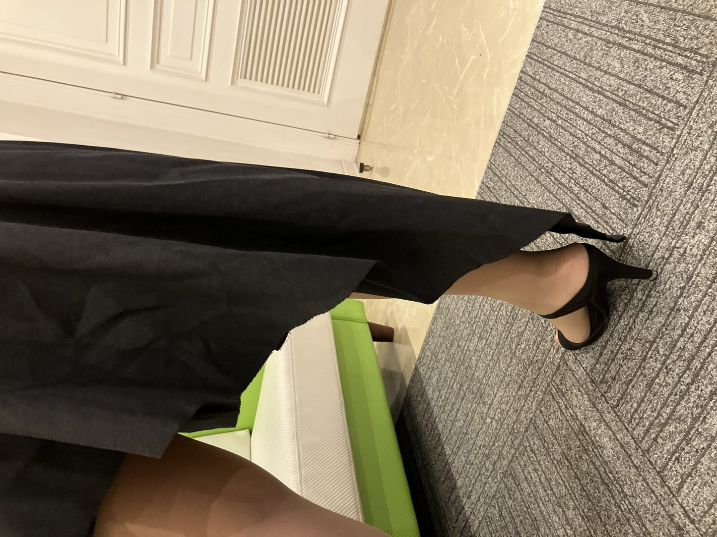 MARIGOLD SHADOWS Skirt S size Asymmetrical Avant-garde Black