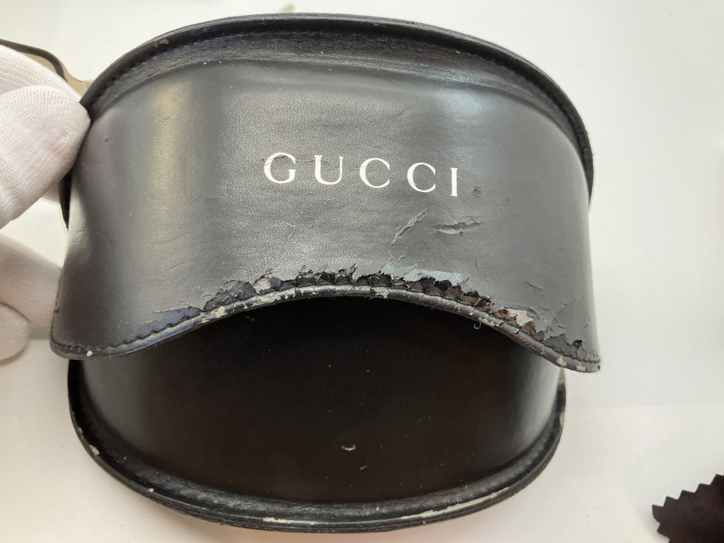 GUCCI GG1825/S Oversized Shield Sunglasses Beige GG Monogram Arms Brown Gradient Lens Made in Italy