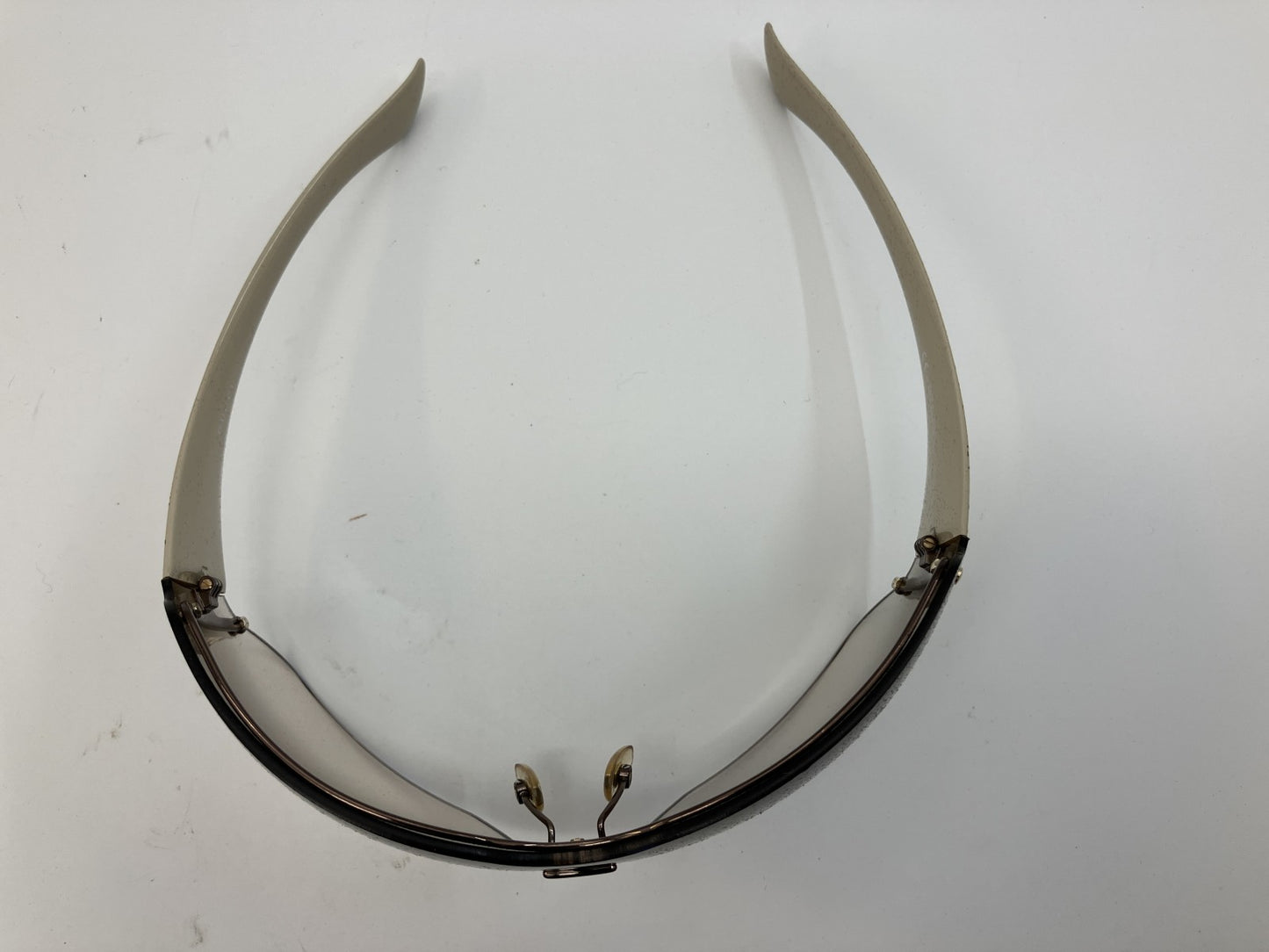 GUCCI GG1825/S Oversized Shield Sunglasses Beige GG Monogram Arms Brown Gradient Lens Made in Italy