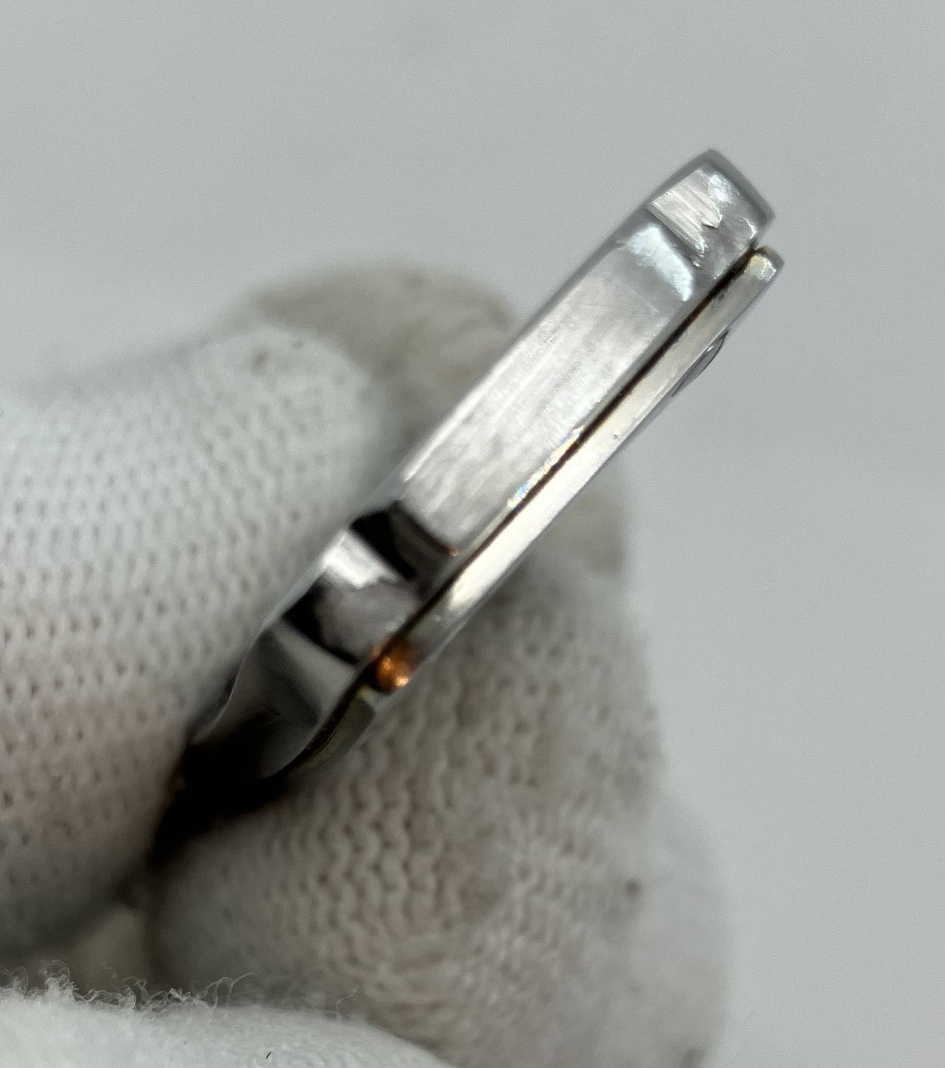 Cartier Santos pendant top 4.9 x 1.9 cm (1.93 x 0.75 inch) key ring silver