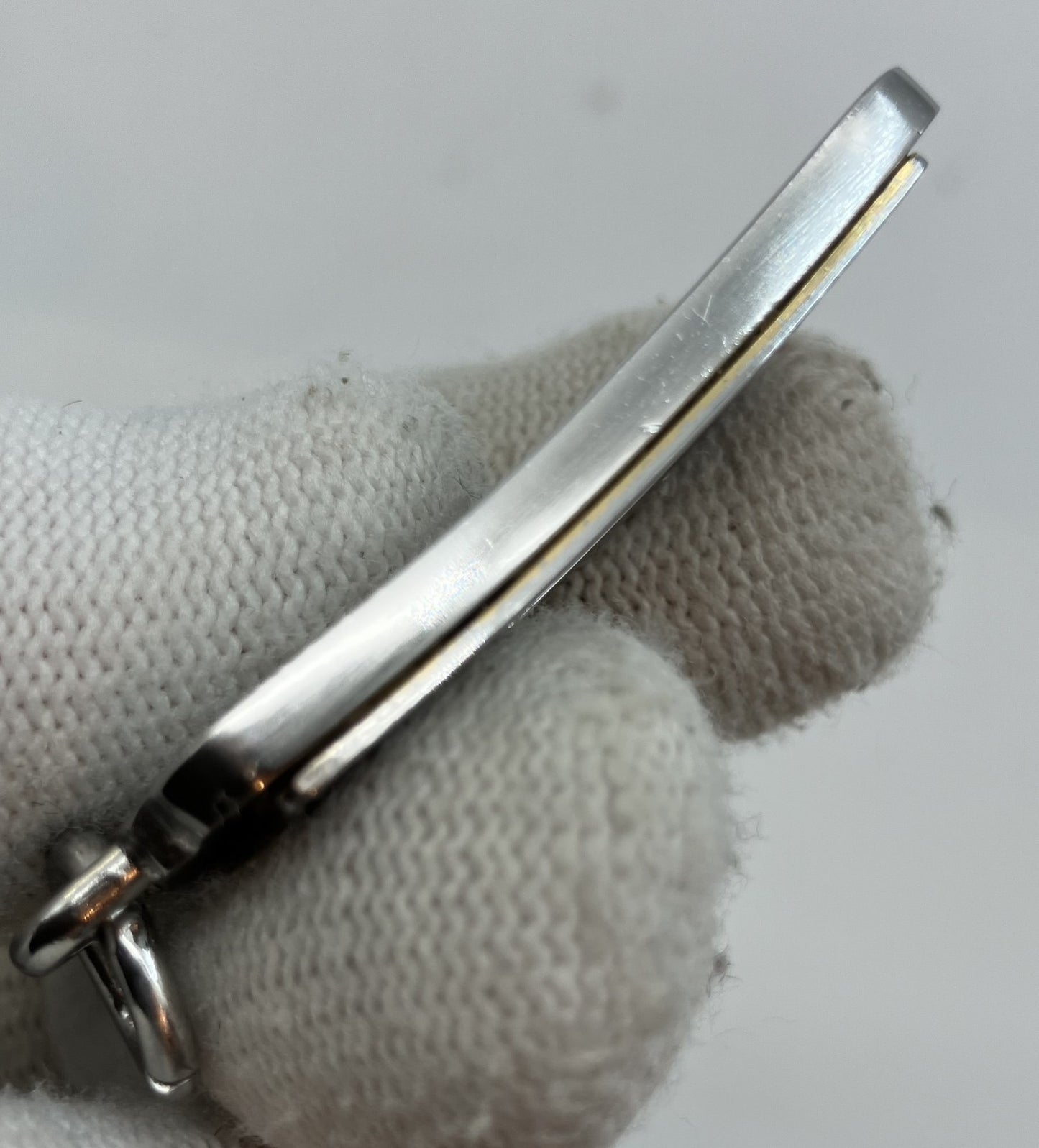 Cartier Santos pendant top 4.9 x 1.9 cm (1.93 x 0.75 inch) key ring silver