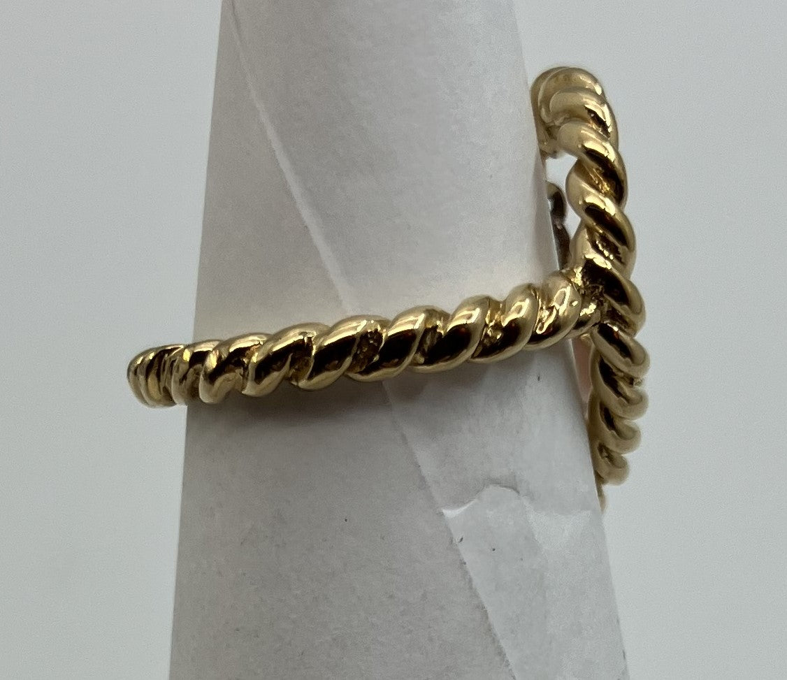 LOUIS VUITTON Charm Gold Ring (JP 9)(EU 49)(US 5)