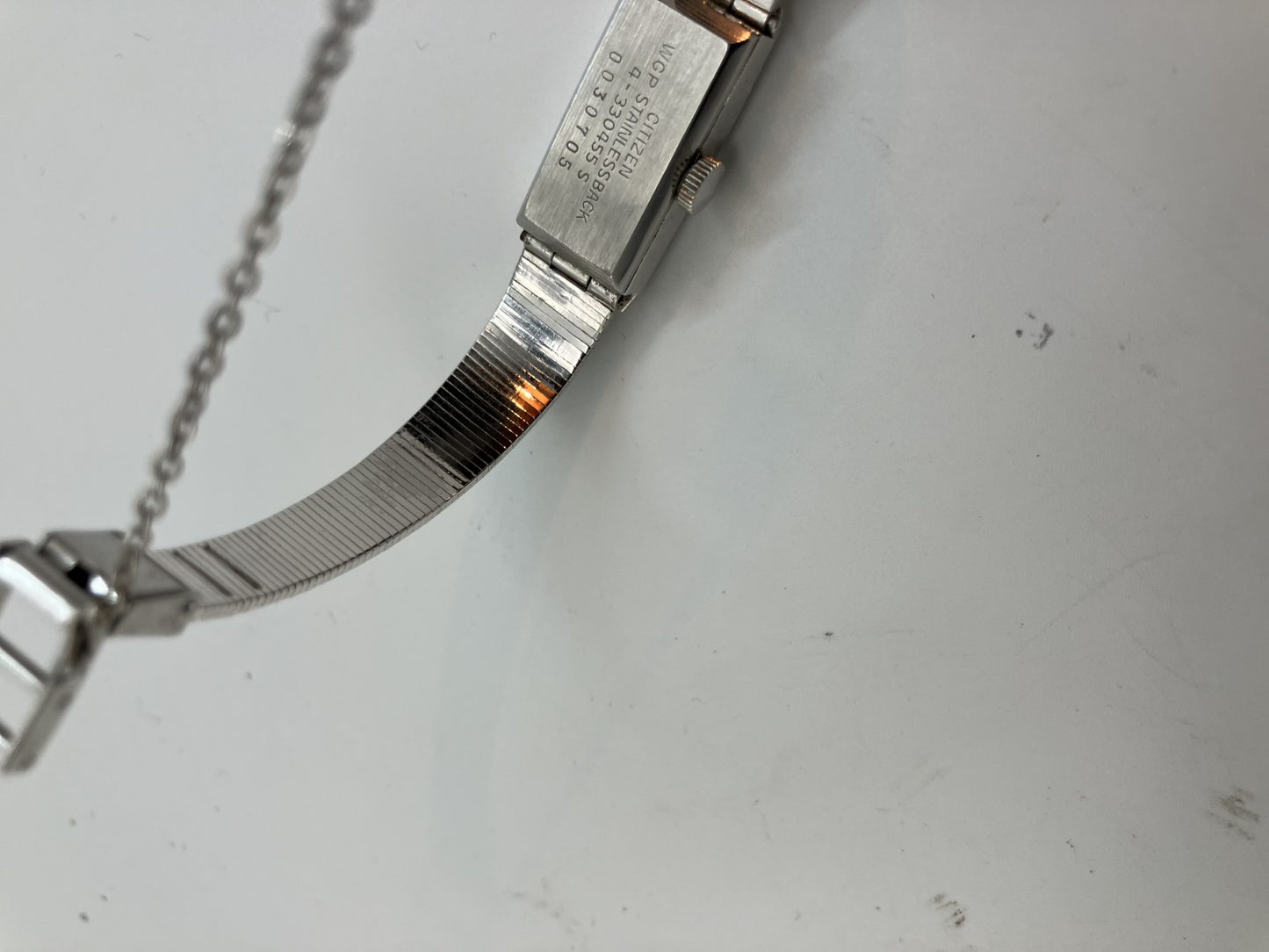 CITIZEN 21 jewels hand-wound wristwatch vintage silver case width 12mm wrist circumference 15cm