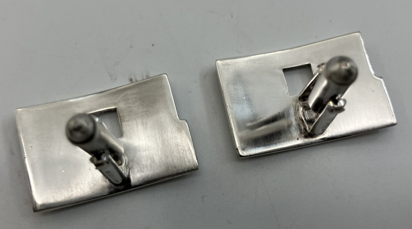 Gucci G logo motif large cufflinks 2.6 x 1.7 cm (1.02 x 0.67 inch) SV925 18g