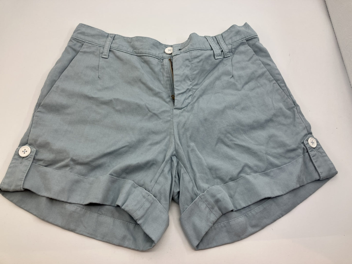 Blumarine Logo Cotton Shorts Light Blue Made in Italy IT40 / D34 Cuffed Hem Women’s