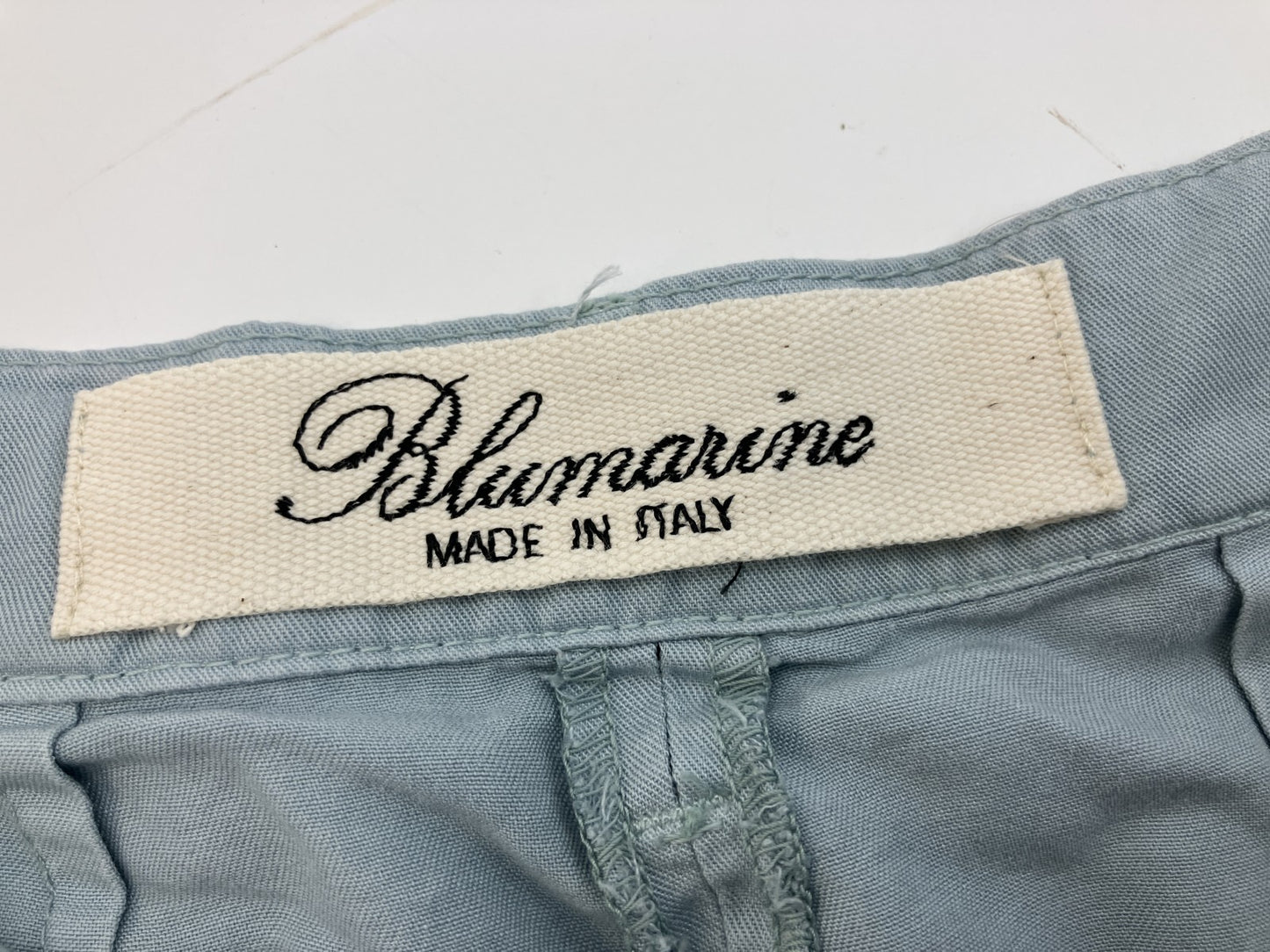 Blumarine Logo Cotton Shorts Light Blue Made in Italy IT40 / D34 Cuffed Hem Women’s