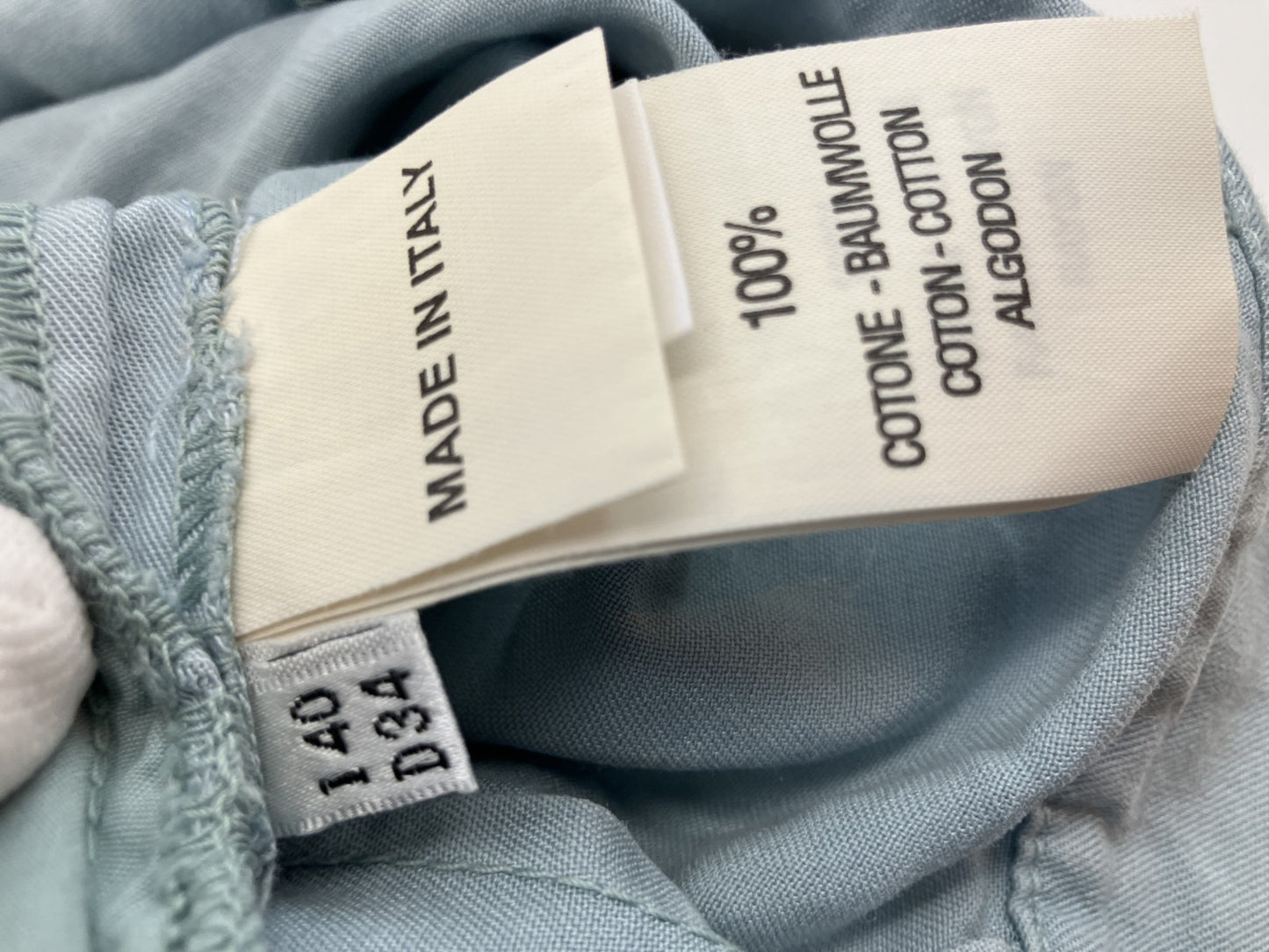 Blumarine Logo Cotton Shorts Light Blue Made in Italy IT40 / D34 Cuffed Hem Women’s