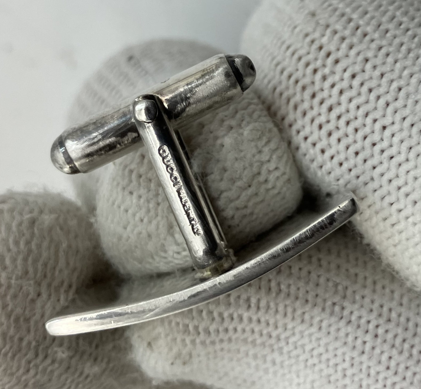 Gucci G logo motif large cufflinks 2.6 x 1.7 cm (1.02 x 0.67 inch) SV925 18g