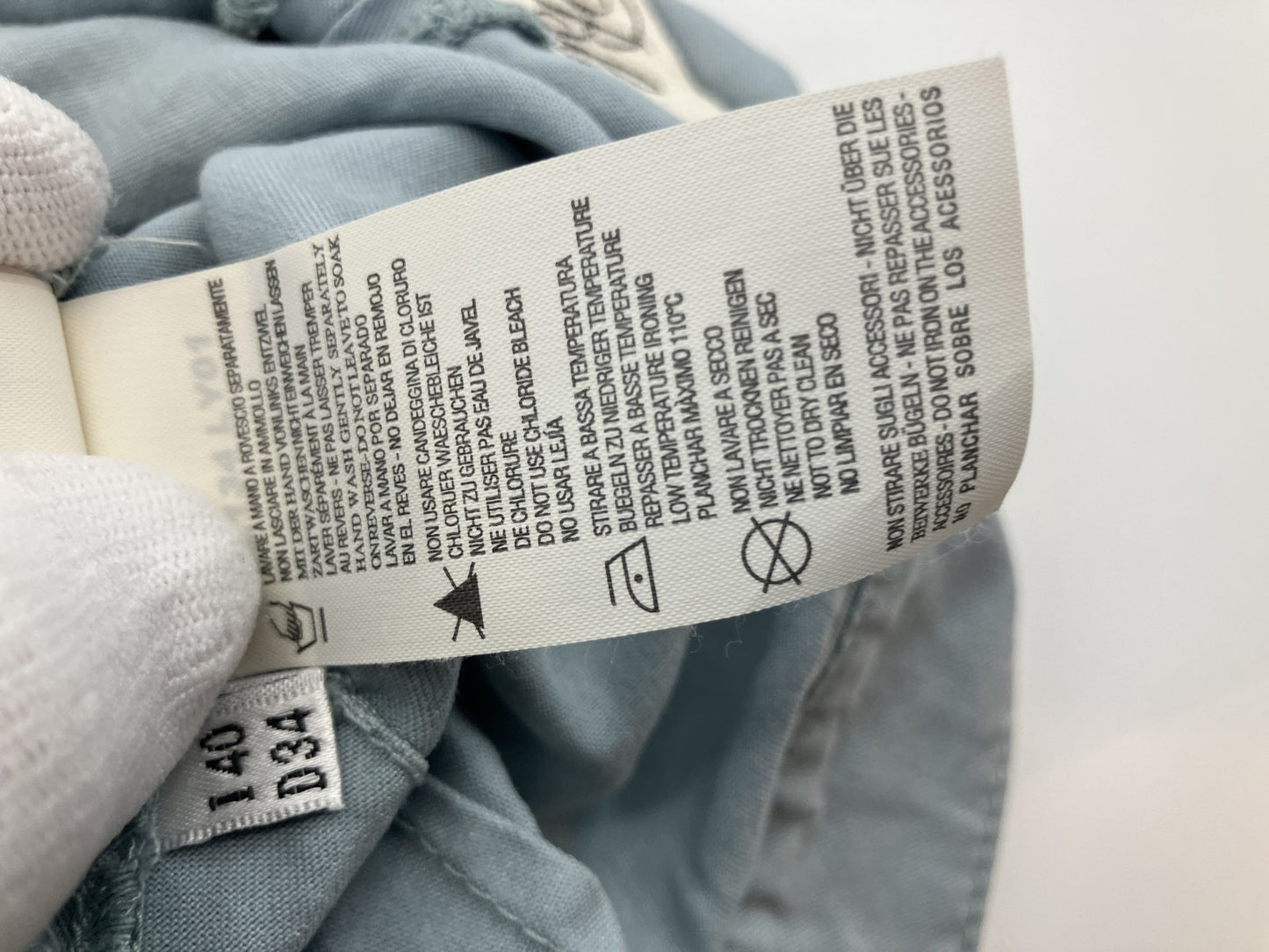 Blumarine Logo Cotton Shorts Light Blue Made in Italy IT40 / D34 Cuffed Hem Women’s