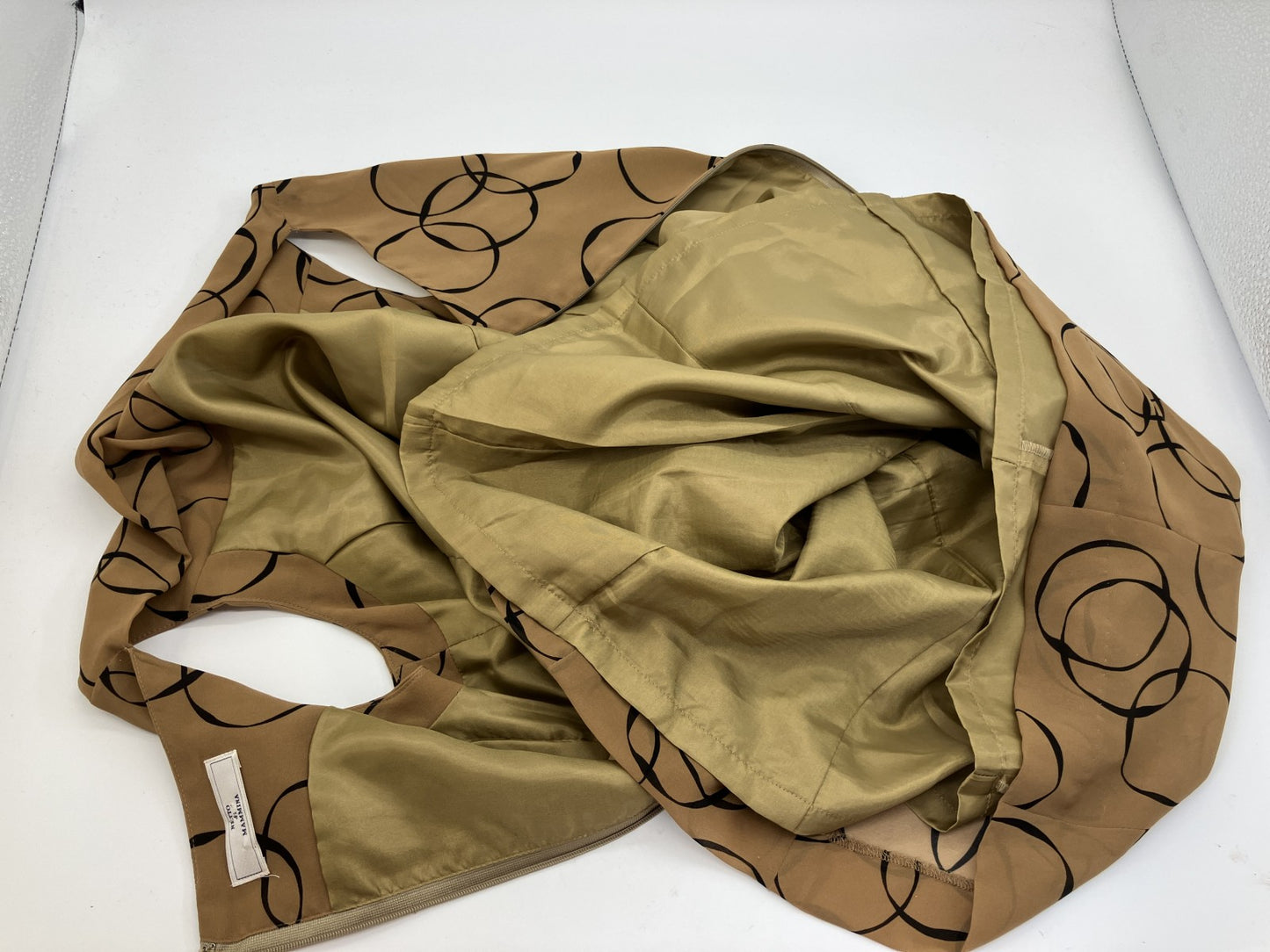 NEXTO by MAMMINA Dress Size 36 Brown Black Circle Pattern Japan Made