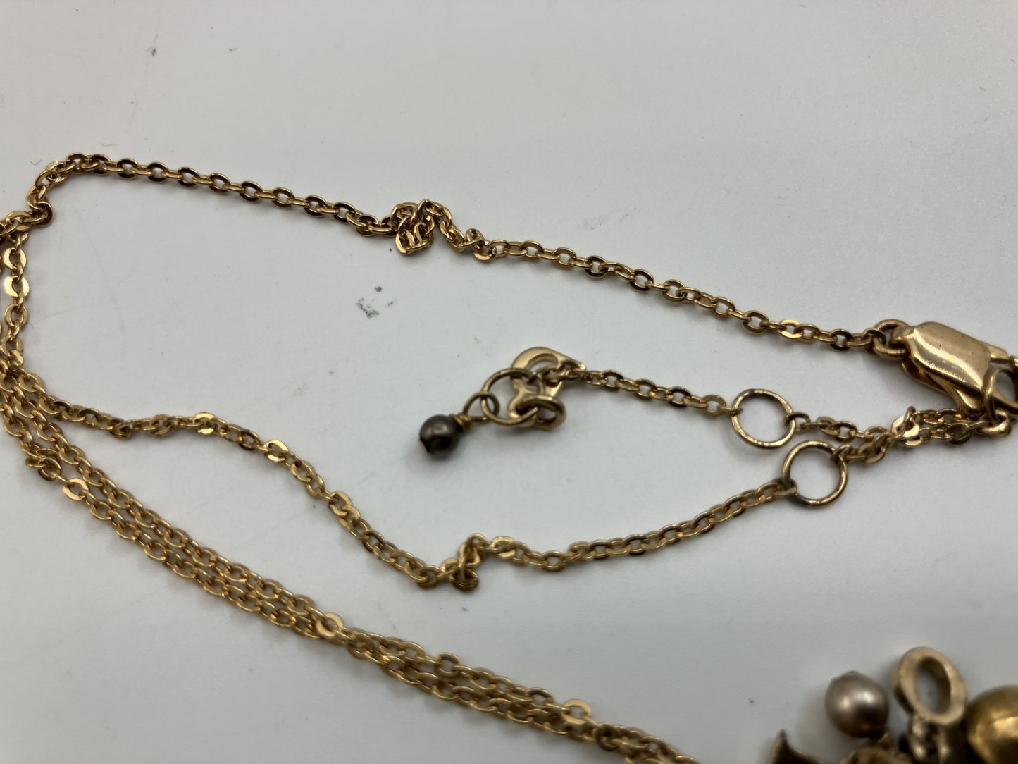 Dior Heart-Motif Logo Necklace Total Length 46 cm (18.11 inch) Gold