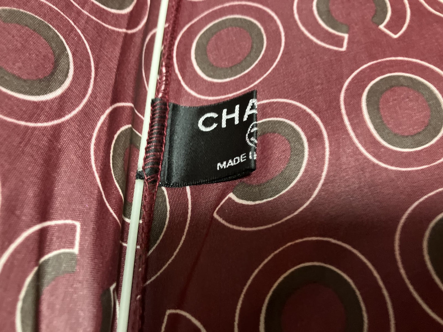 Chanel One-push automatic opening folding umbrella Folded 29cm (11.42 inch) Free shipping 