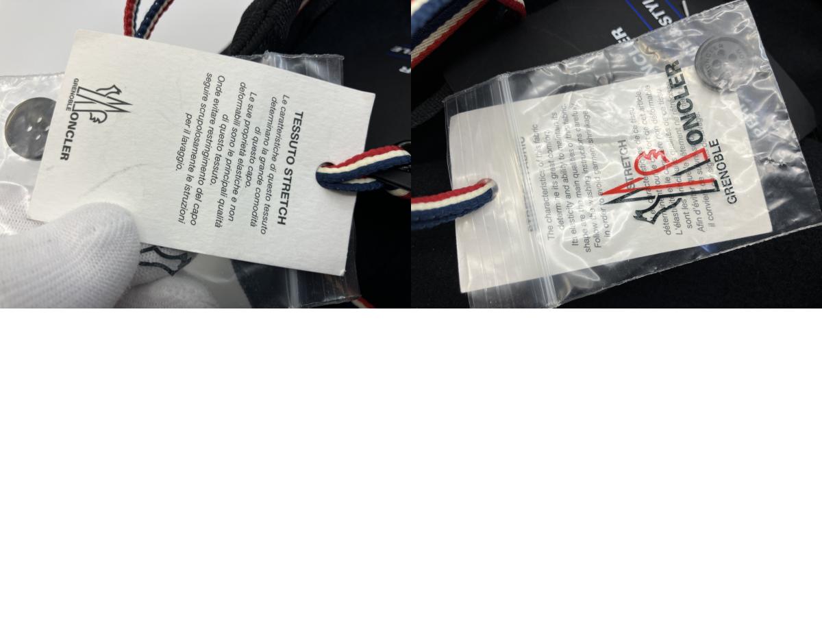 MONCLER Women Black Slim Fit Pants Size 38 w/ Tags Strap Detail Authentic