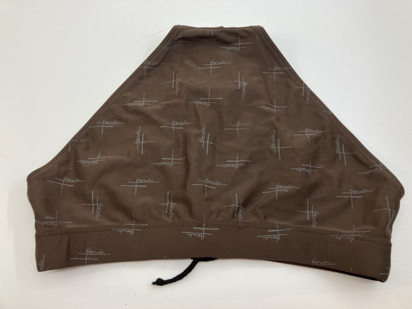 HERMES Men’s Swim Brief Swimsuit Brown Logo Pattern Size L Authentic