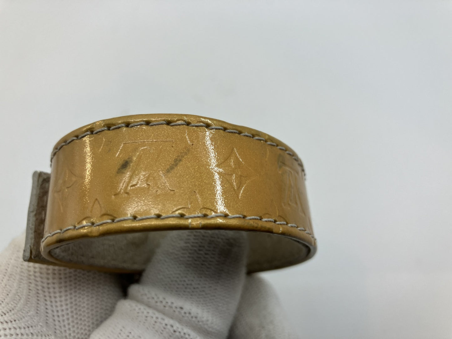 LOUIS VUITTON Vernis leather bracelet Length 23.5cm Width 2.1cm Bangle
