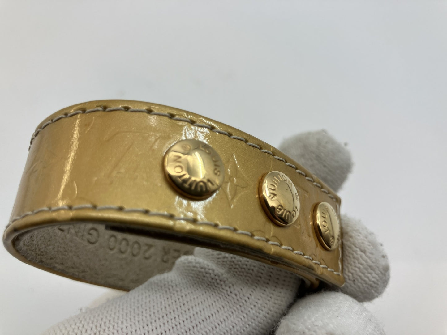 LOUIS VUITTON Vernis leather bracelet Length 23.5cm Width 2.1cm Bangle