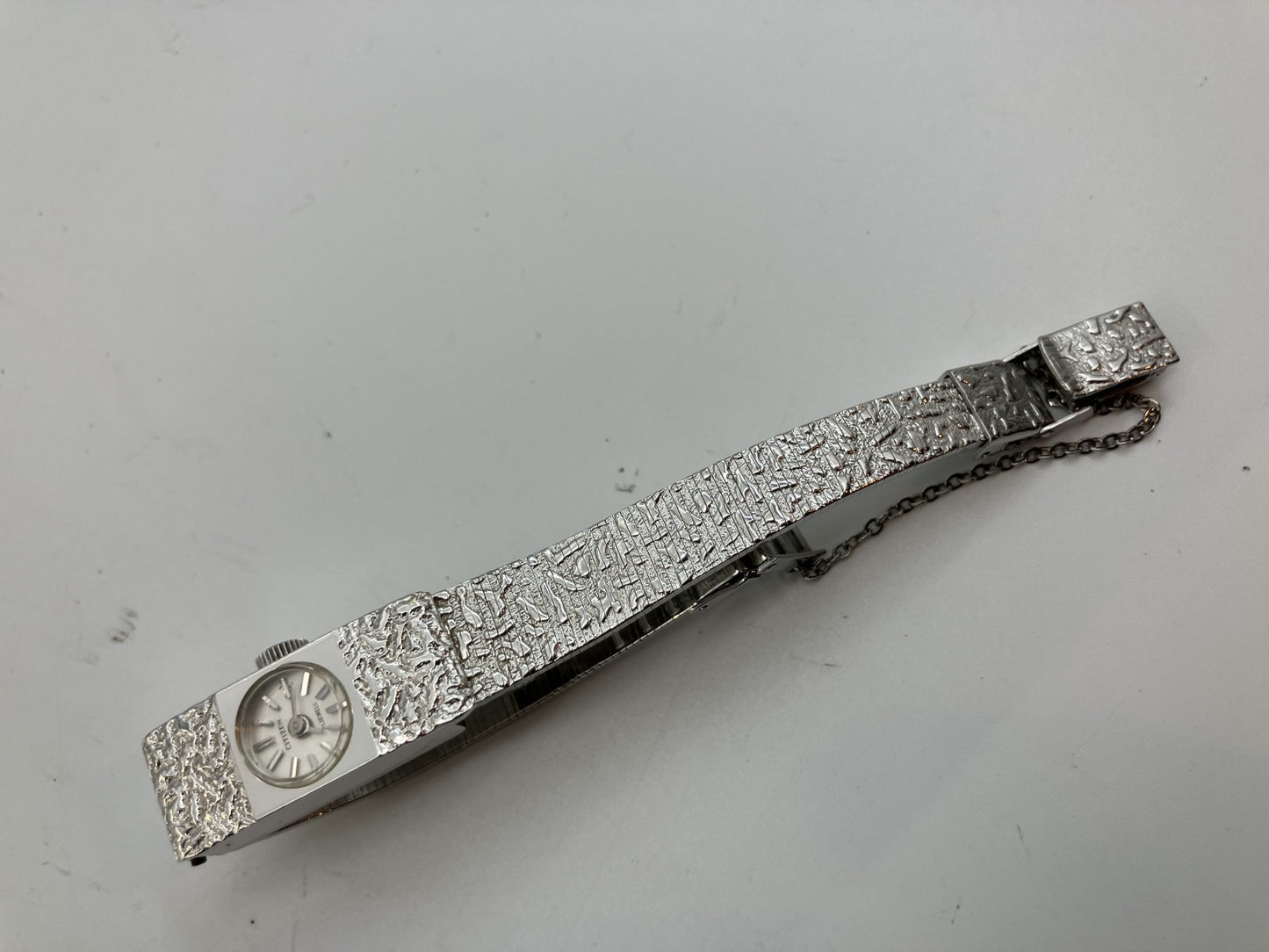 CITIZEN 21 jewels hand-wound wristwatch vintage silver case width 12mm wrist circumference 15cm