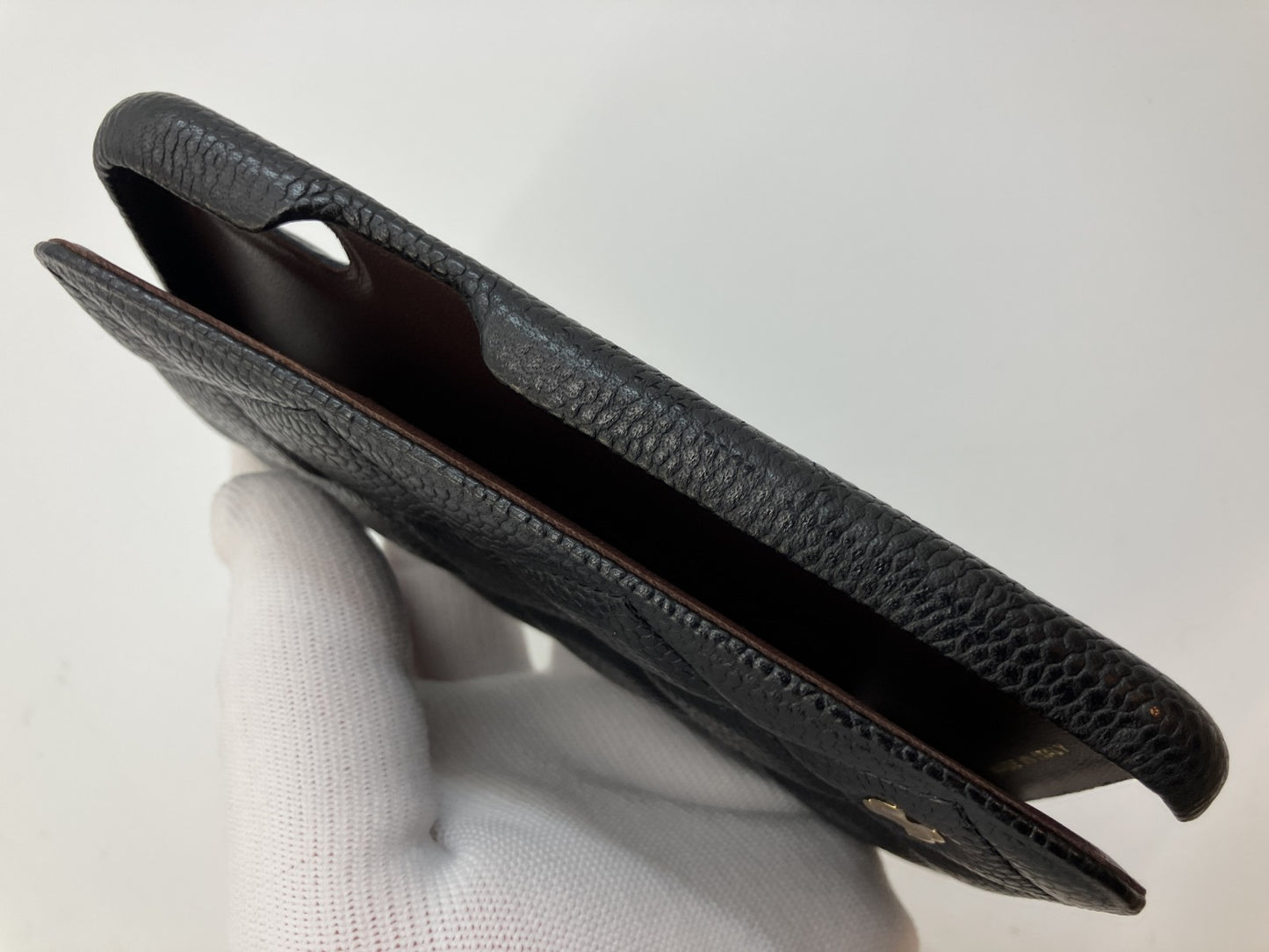 CHANEL Caviar Leather Flip iPhone Case Black CC Logo iPhone X XS w Box Auth