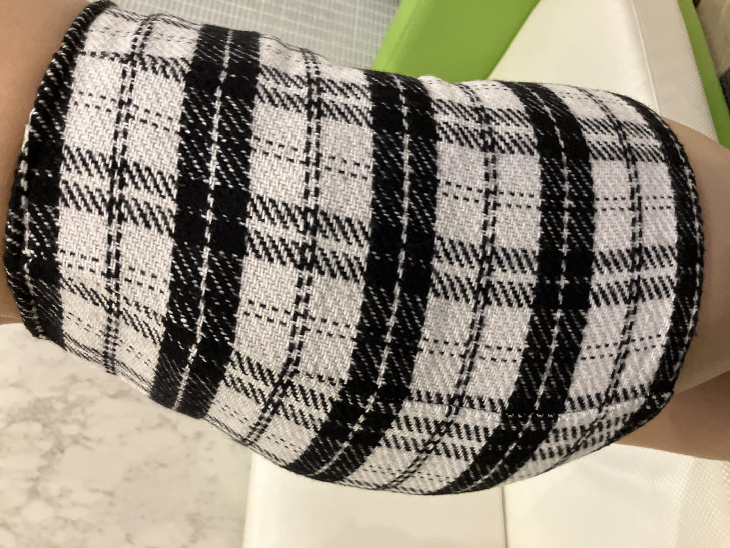 EGOIST Tweed Check Pattern Mini Skirt Size S Black and white monotone / Lined / Side zipper closure /