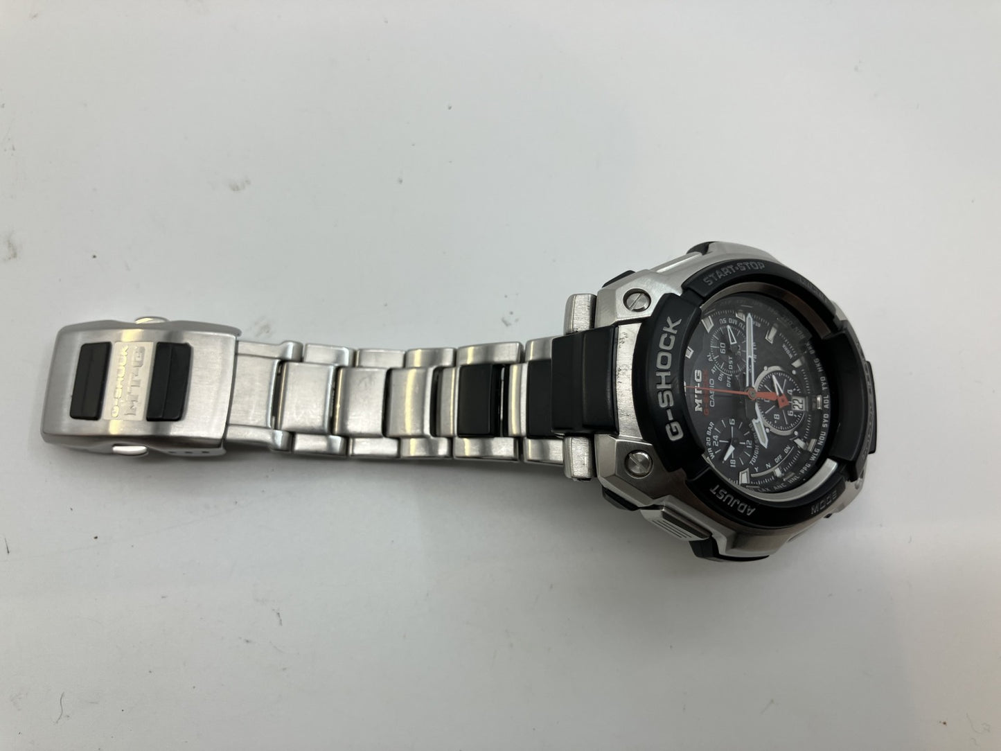 G-SHOCK MTG-1000 Radio Solar Powered Watch Casio Men's Full Analog Display High-end Stainless Steel Model 1.9" Working Silver Black Dial Tough Solar Powered Multiband 5 Waterproof 20 ATM