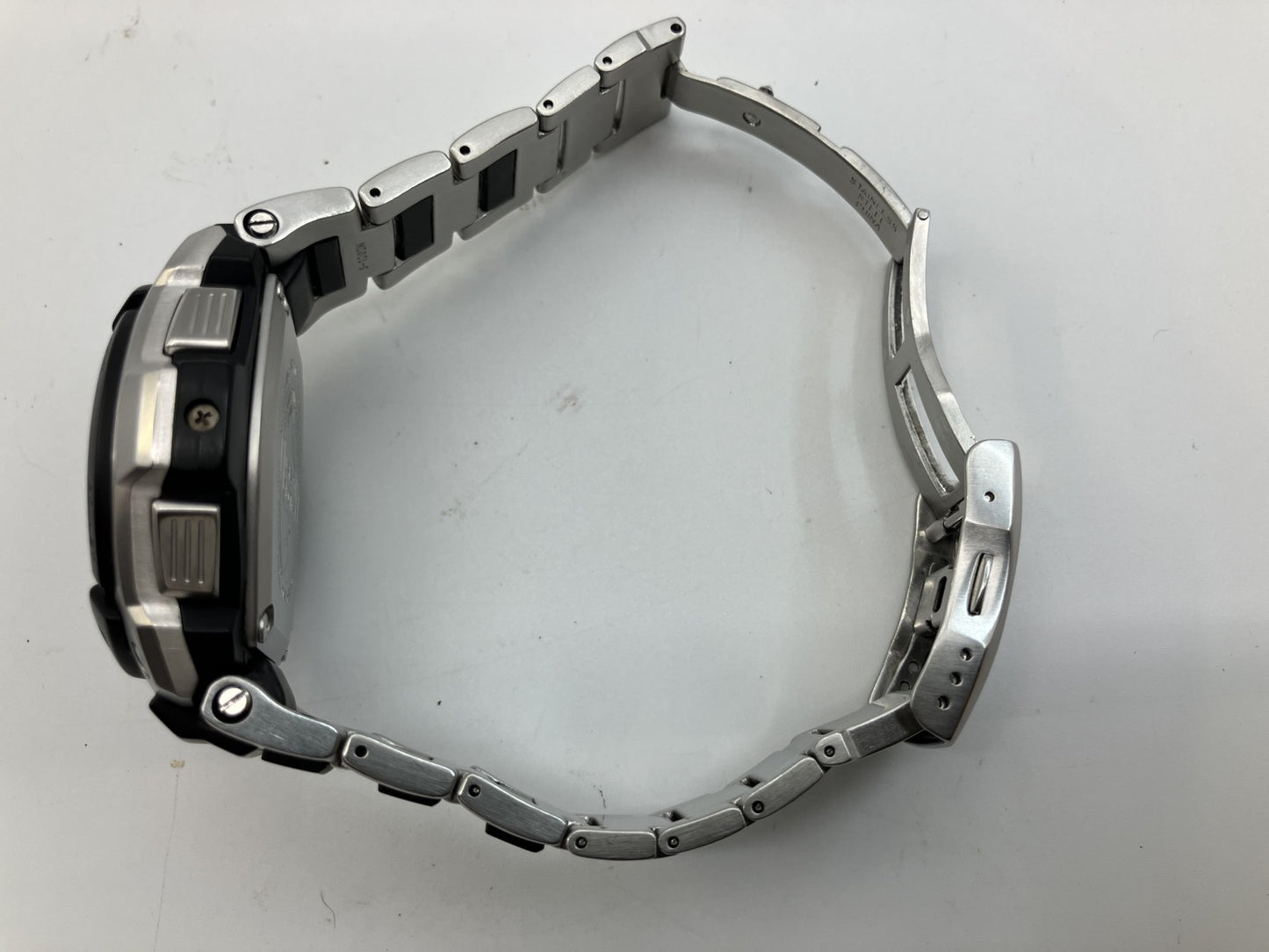 G-SHOCK MTG-1000 Radio Solar Powered Watch Casio Men's Full Analog Display High-end Stainless Steel Model 1.9" Working Silver Black Dial Tough Solar Powered Multiband 5 Waterproof 20 ATM