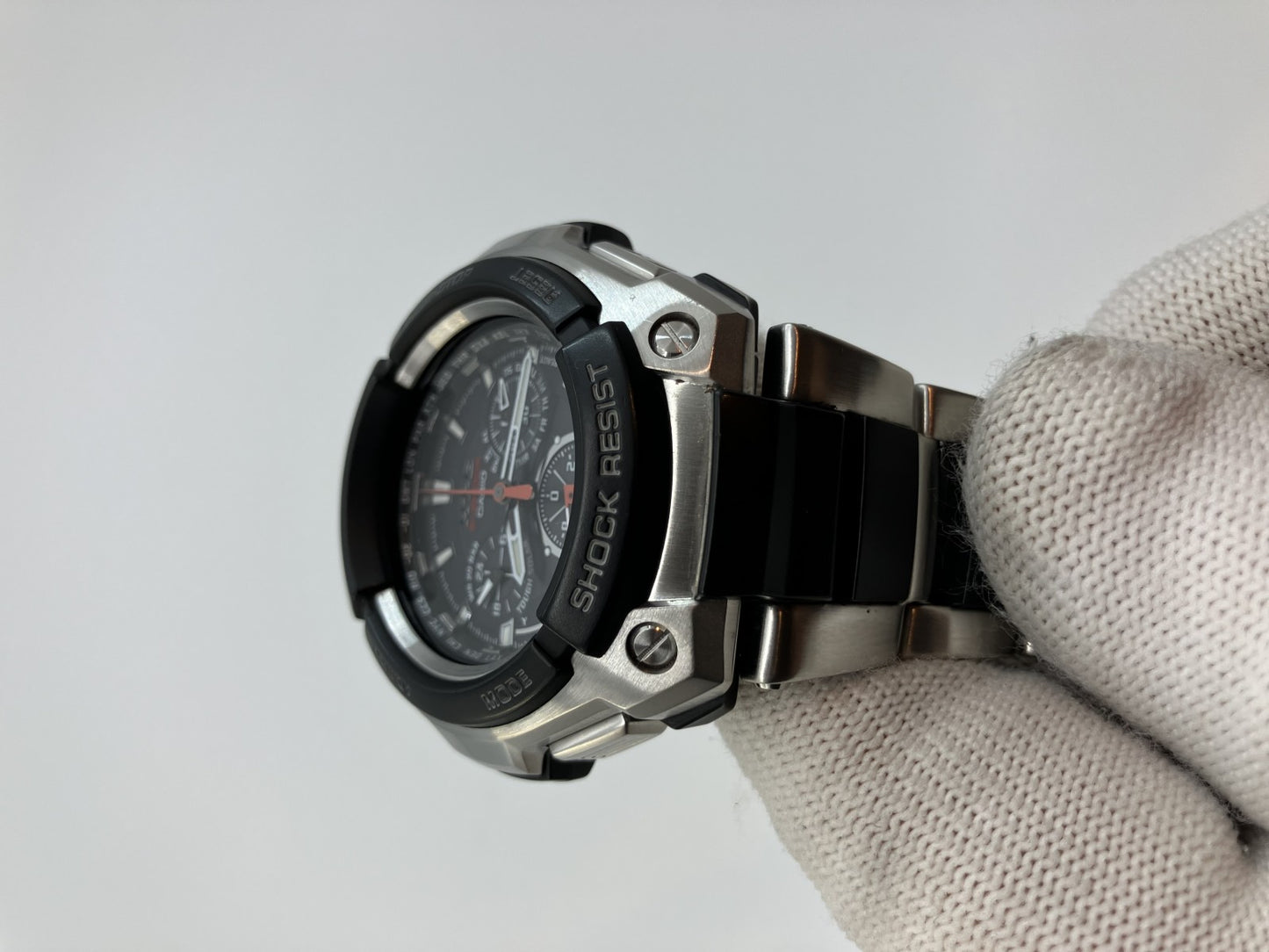 G-SHOCK MTG-1000 Radio Solar Powered Watch Casio Men's Full Analog Display High-end Stainless Steel Model 1.9" Working Silver Black Dial Tough Solar Powered Multiband 5 Waterproof 20 ATM