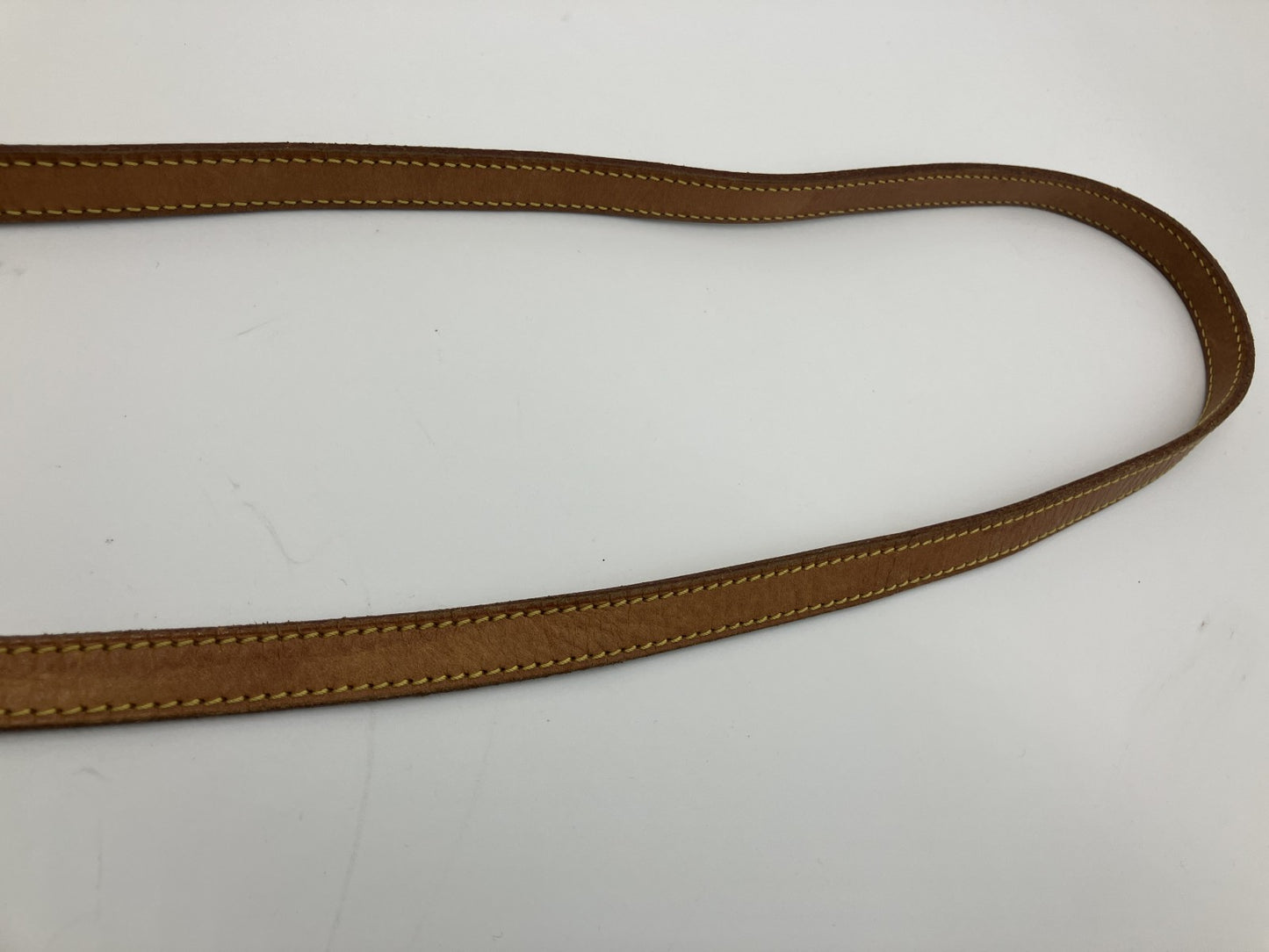 Louis Vuitton Vachetta Leather Shoulder Strap Brown Silver Hardware 120cm