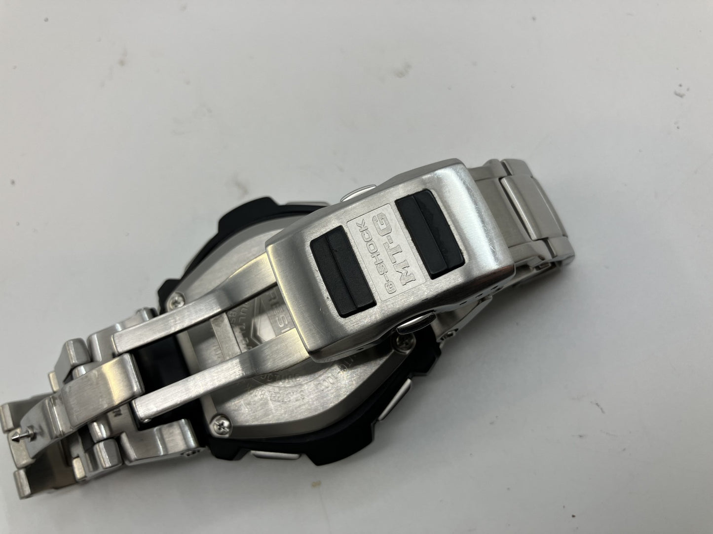 G-SHOCK MTG-1000 Radio Solar Powered Watch Casio Men's Full Analog Display High-end Stainless Steel Model 1.9" Working Silver Black Dial Tough Solar Powered Multiband 5 Waterproof 20 ATM