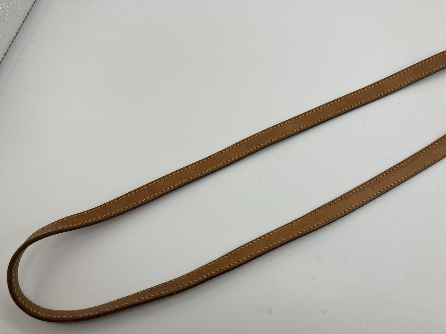Louis Vuitton Vachetta Leather Shoulder Strap Brown Silver Hardware 120cm