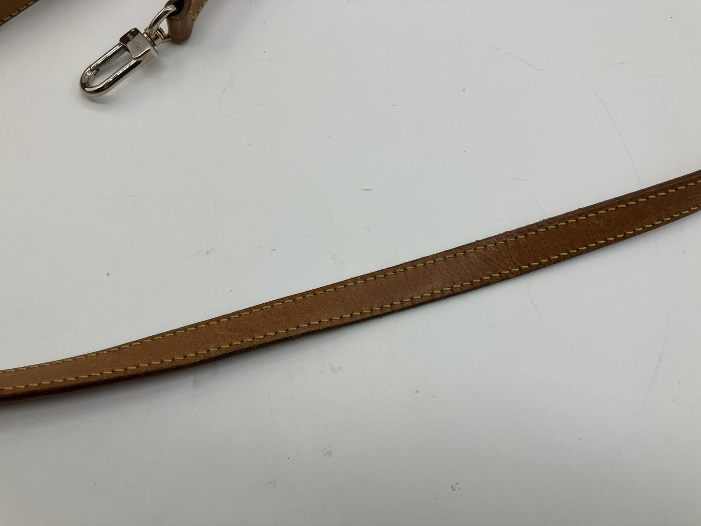 Louis Vuitton Vachetta Leather Shoulder Strap Brown Silver Hardware 120cm