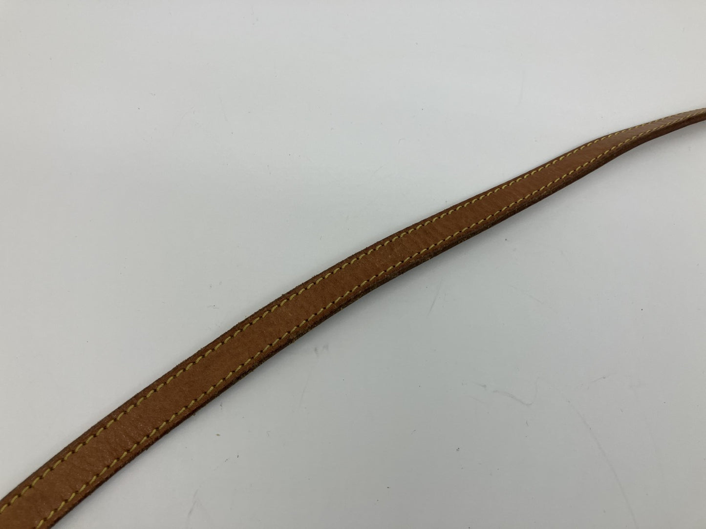 Louis Vuitton Vachetta Leather Shoulder Strap Brown Silver Hardware 120cm