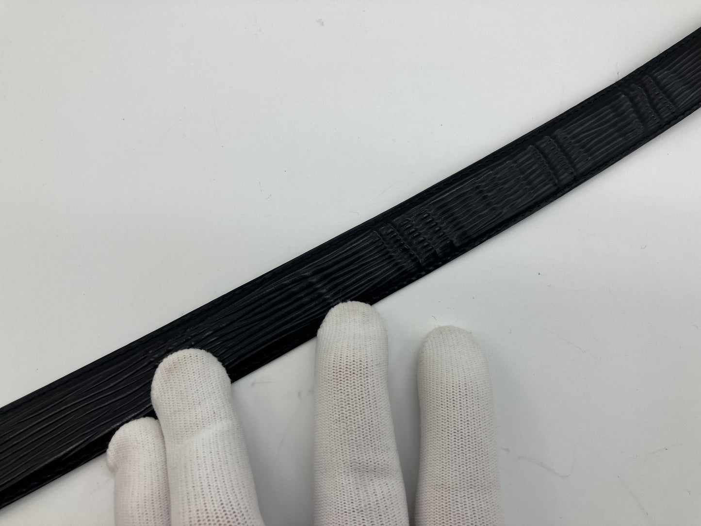 Louis Vuitton Epi Leather Belt Strap Black 85/34 CT0916 Made in France
