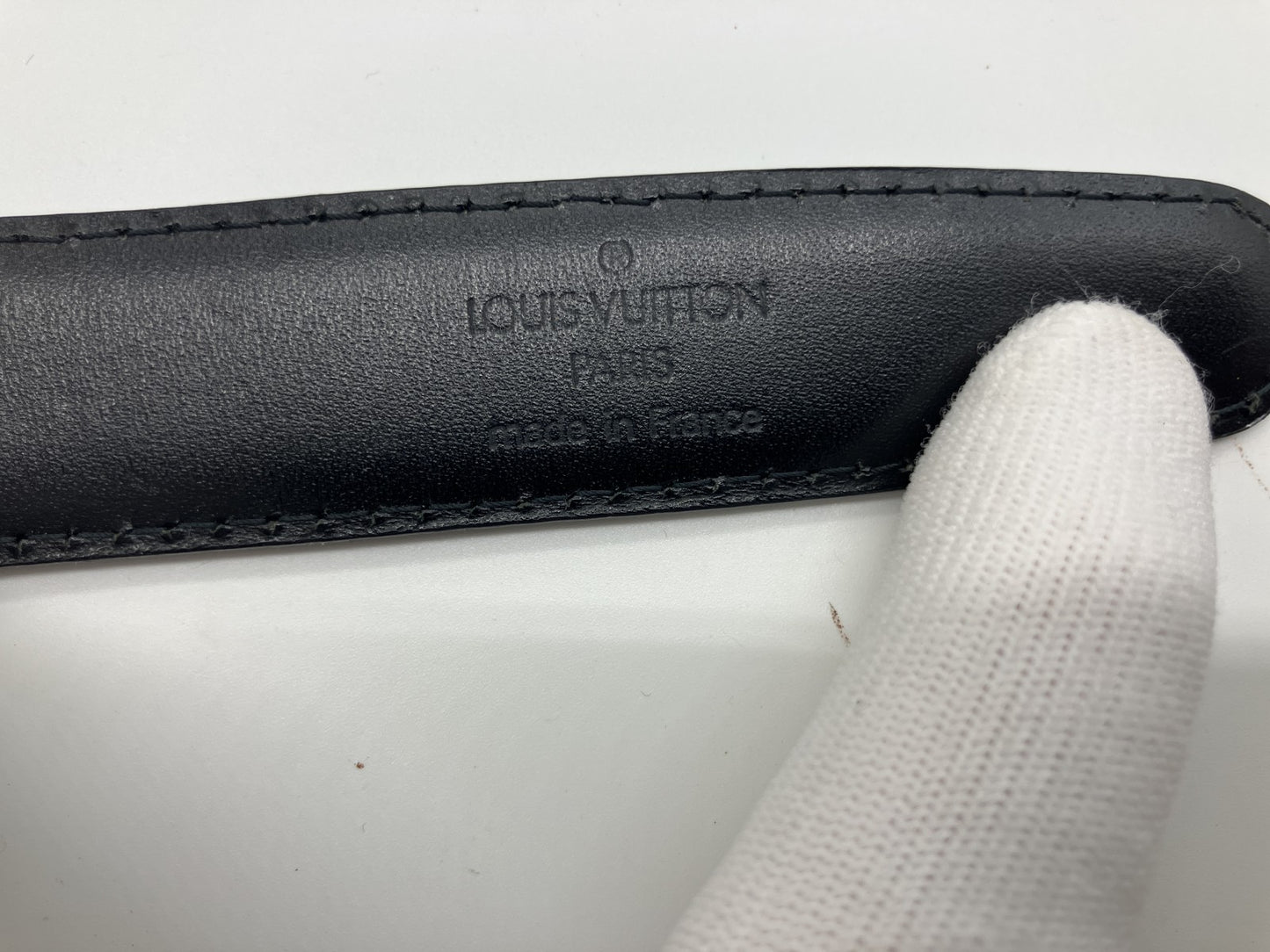 Louis Vuitton Epi Leather Belt Strap Black 85/34 CT0916 Made in France