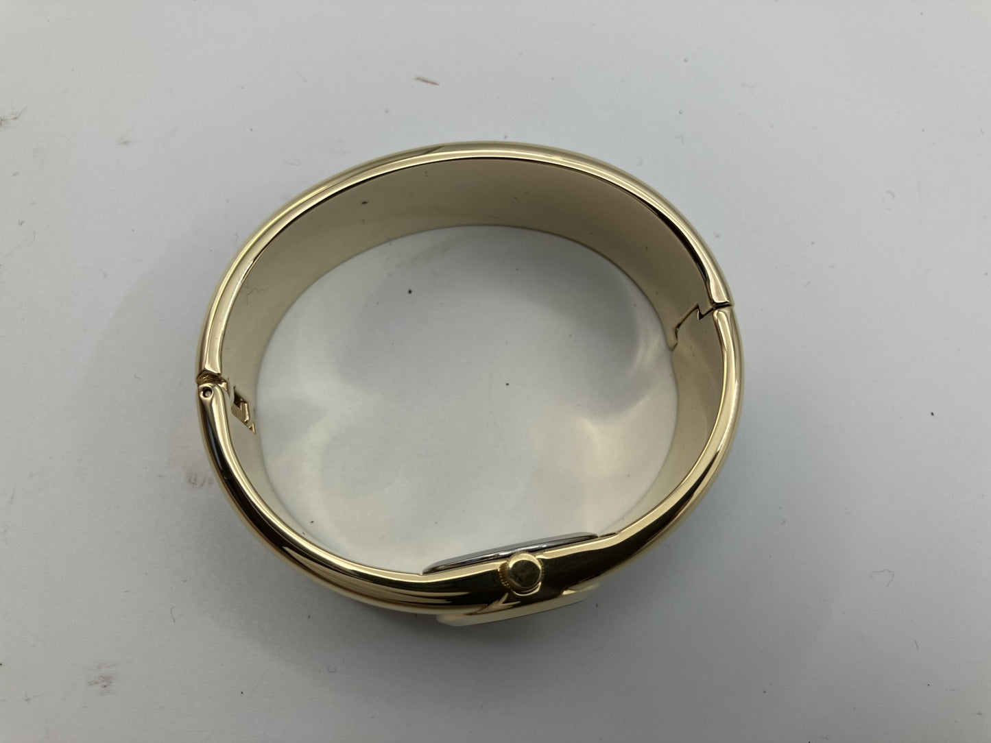 Caravelle New York Quartz Bangle Watch Blue Dial Gold Tone Boxed Ladies