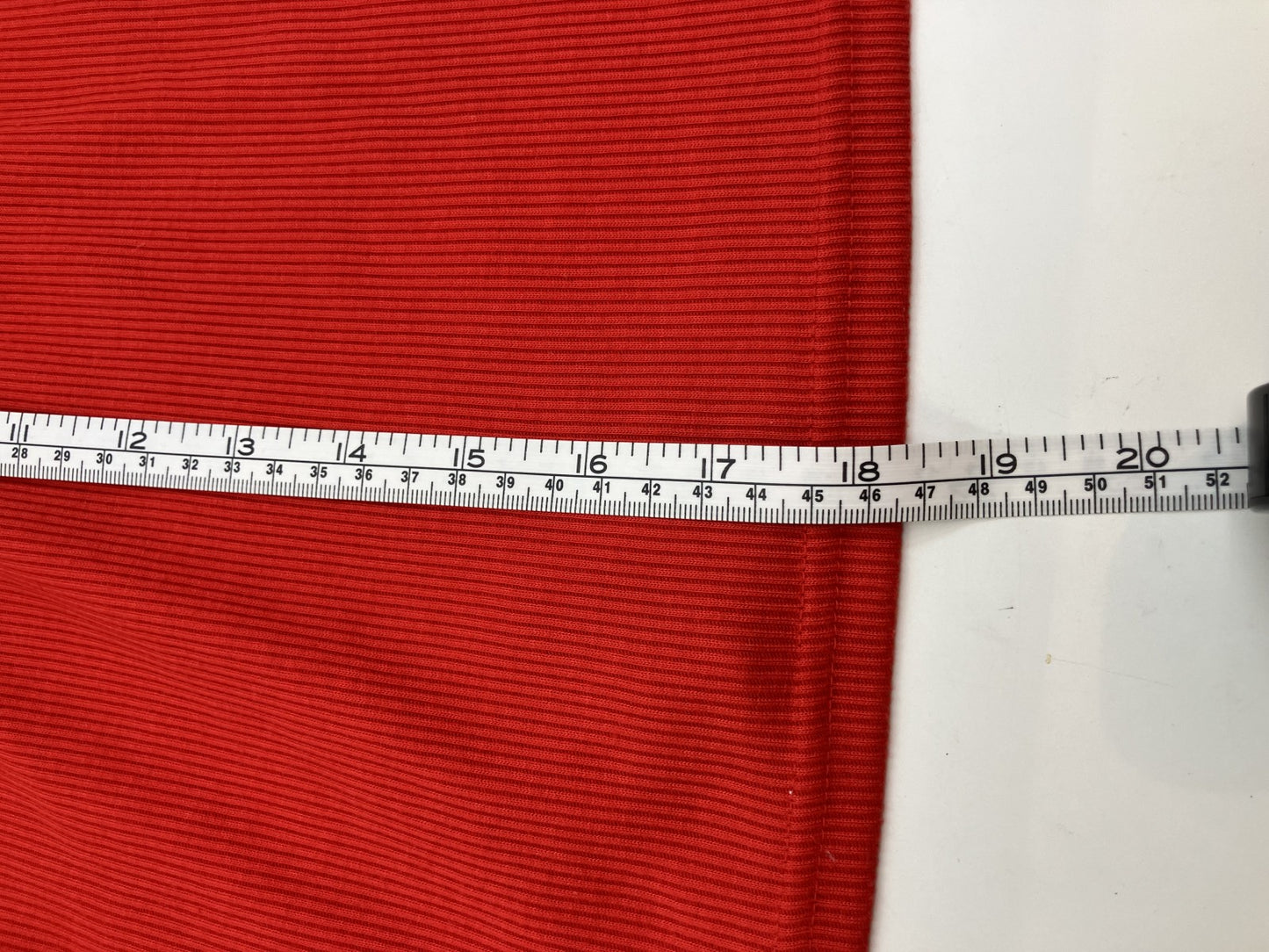 ANGELINA Tops, Short Sleeves, Red, Ribbed, Cropped Length, Lace-up Design, Women's, Stretchable Material, T-Shirt Style Cut and Sewn, Pants Sold Separately,