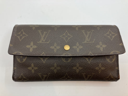 Louis Vuitton Tri-fold Long Wallet Monogram Porte Tresor International M61215 MB1001