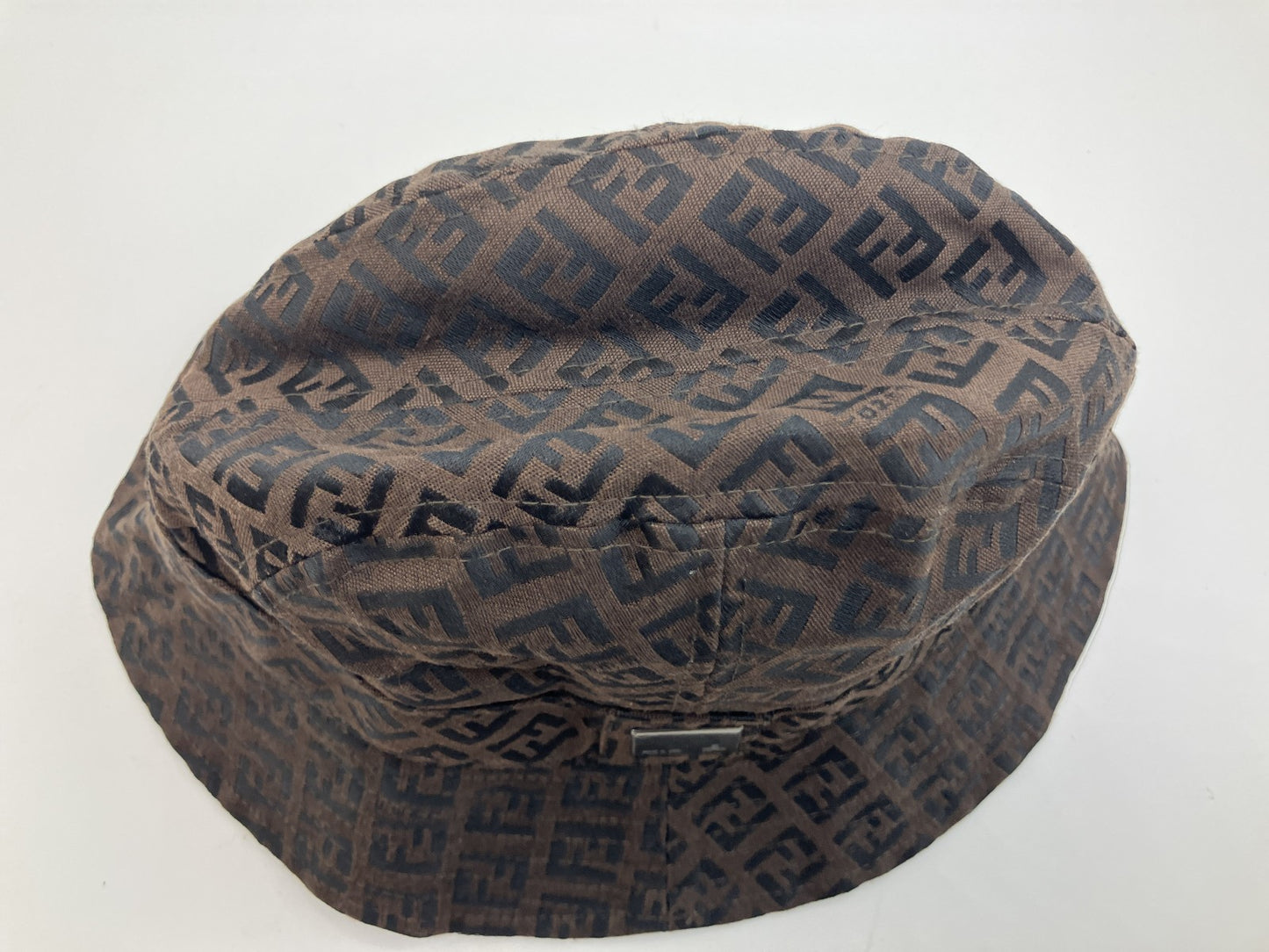 FENDI Zucca FF Monogram Bucket Hat Brown Black M Made in Italy