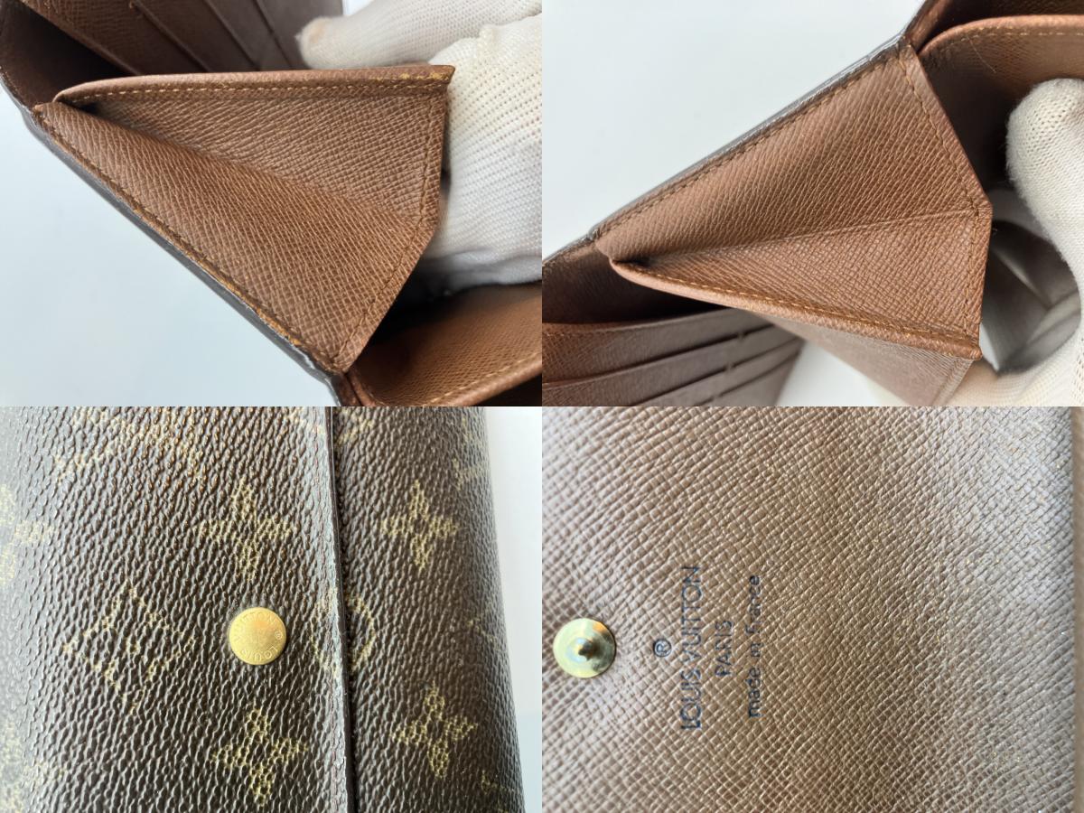 Louis Vuitton Tri-fold Long Wallet Monogram Porte Tresor International M61215 MB1001