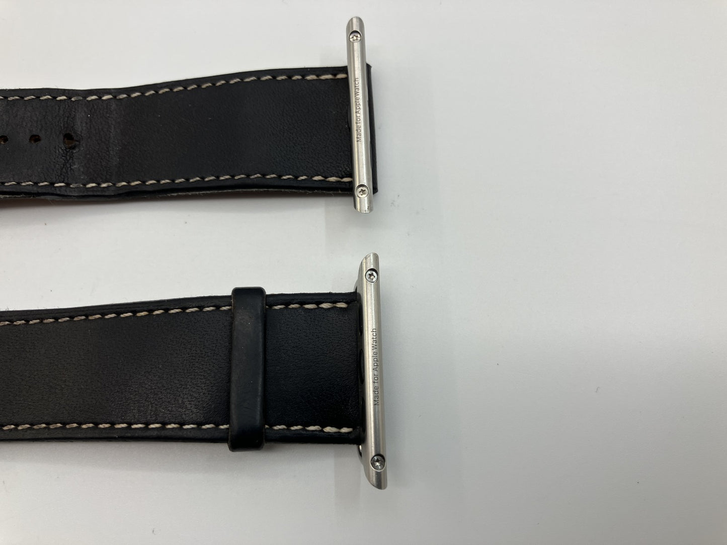 HERMES Apple Watch Genuine Leather Band Black 42 44 45mm Compatible Authentic Boxed