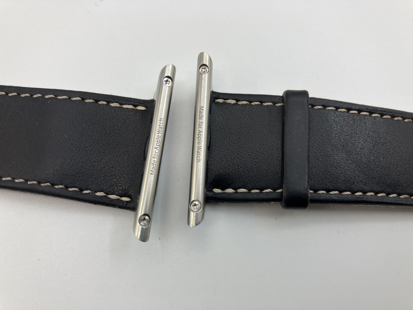 HERMES Apple Watch Genuine Leather Band Black 42 44 45mm Compatible Authentic Boxed