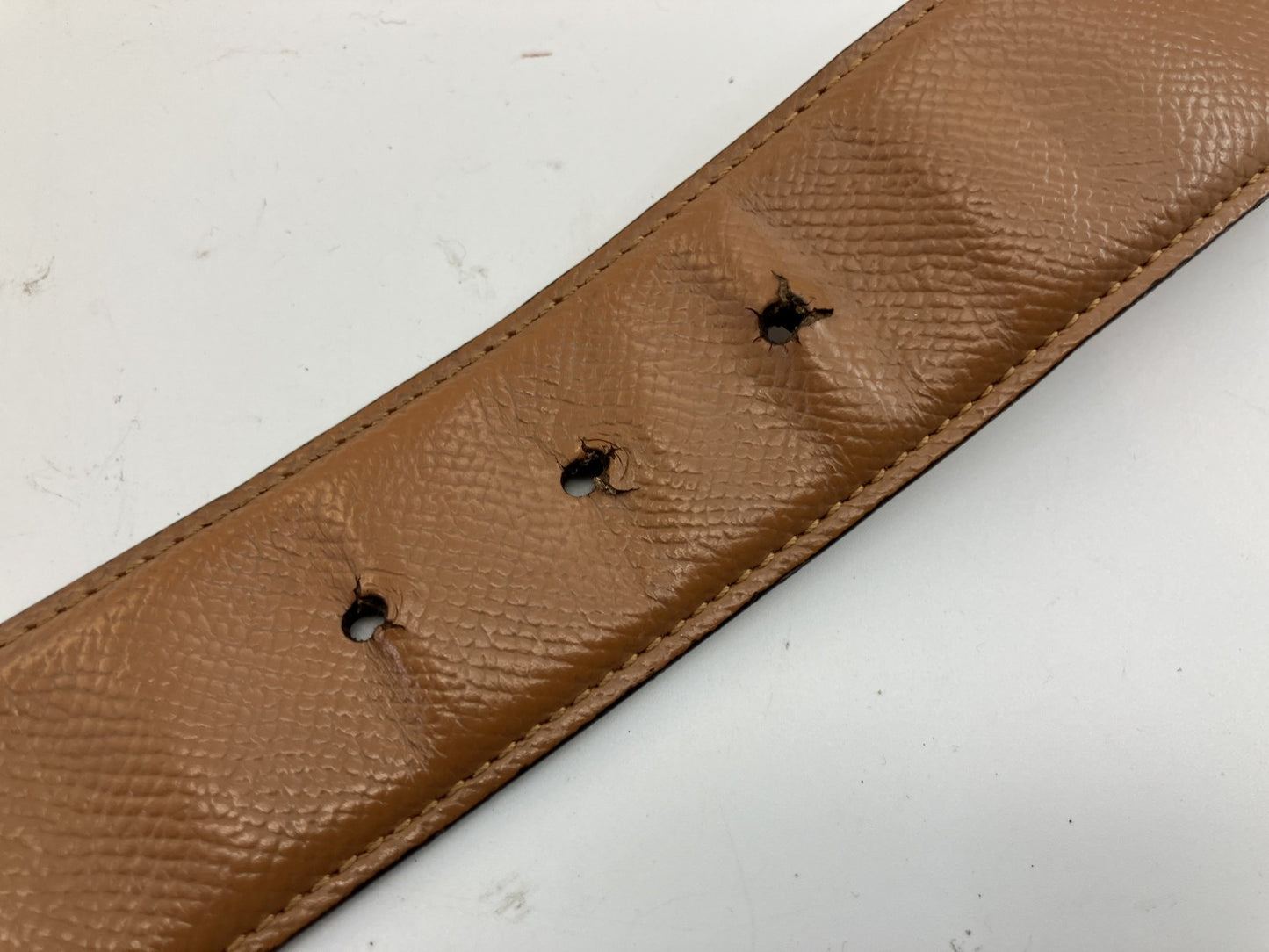 BVLGARI Belt Circle Length 95cm(37.40 inch) Width 4cm(1.57 inch) Brown & Gold