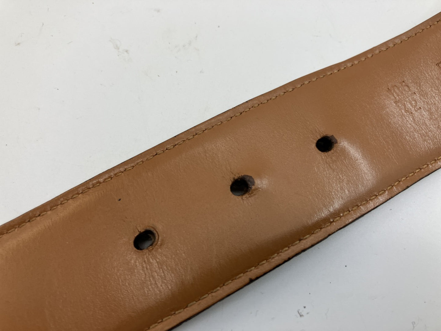 BVLGARI Belt Circle Length 95cm(37.40 inch) Width 4cm(1.57 inch) Brown & Gold