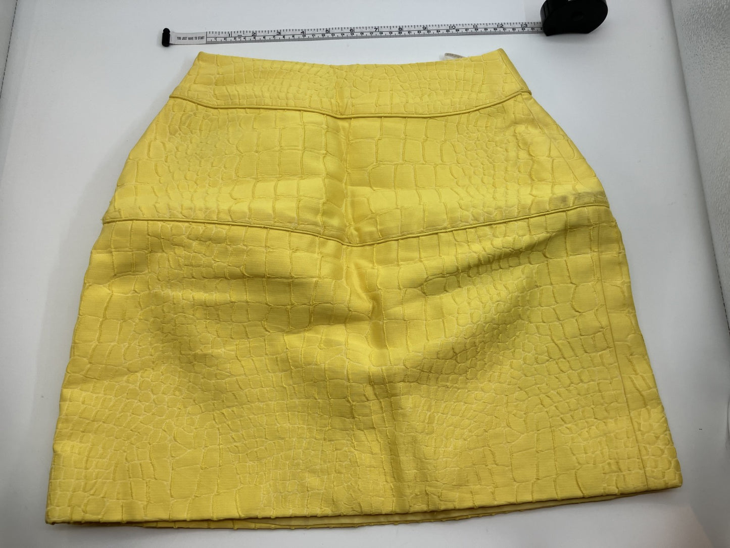 GIANNI VERSACE Tight skirt & Pleated skirt 2-piece set Yellow Beige Size 38 Waist wire included